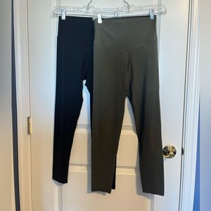 BUNDLE Aerie Offline black and green leggings, medium